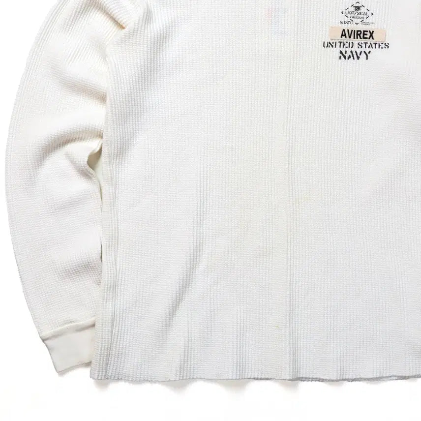 [BUNJANG] Avirex Logo Embroidered Cotton Knit Sweater / 아비렉스 Avirex Logo Embroidered Cotton Knit