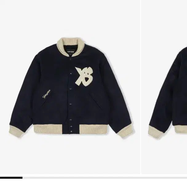 [BUNJANG] Yeseyesee Varsity Jacket Navy / 예스아이씨 바시티 자켓 L