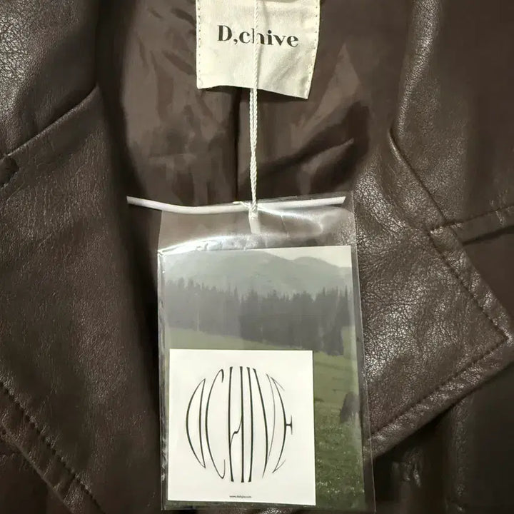 [BUNJANG] D.Chive Brown Leather Jacket / 새상품)D.Chive 브라운 레더 자켓 데일리쥬