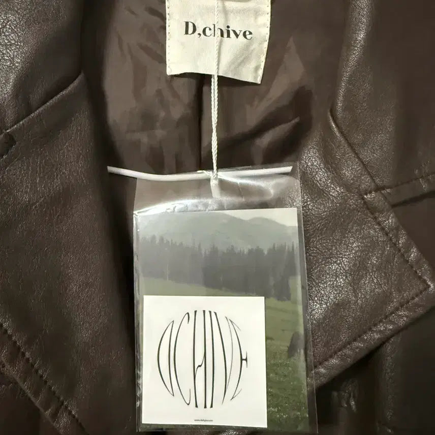 [BUNJANG] D.Chive Brown Leather Jacket / 새상품)D.Chive 브라운 레더 자켓 데일리쥬