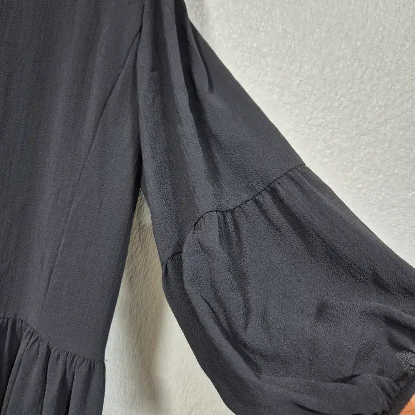 [BUNJANG] Navy Pleated Shirred Midi Dress / 네이비 플리츠 셔링원피스 66