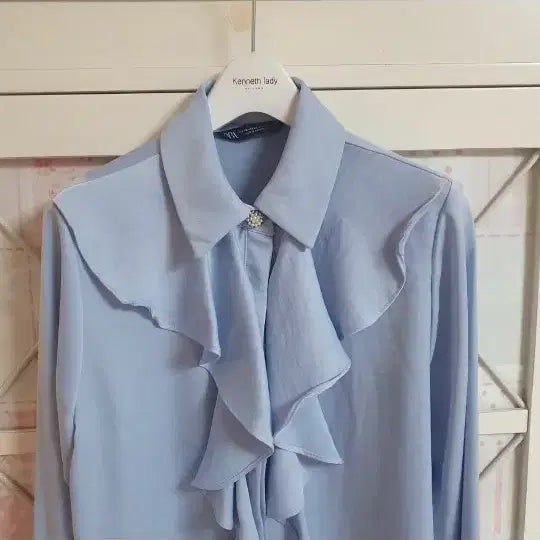 [BUNJANG] ZARA Ruffle Blouse - Size 55 / 자라 러플 블라우스/55