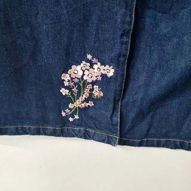 [BUNJANG] PLAY CHESS Denim Wrap Skirt / PLAY CHESS 랩 장식 데님 스커트