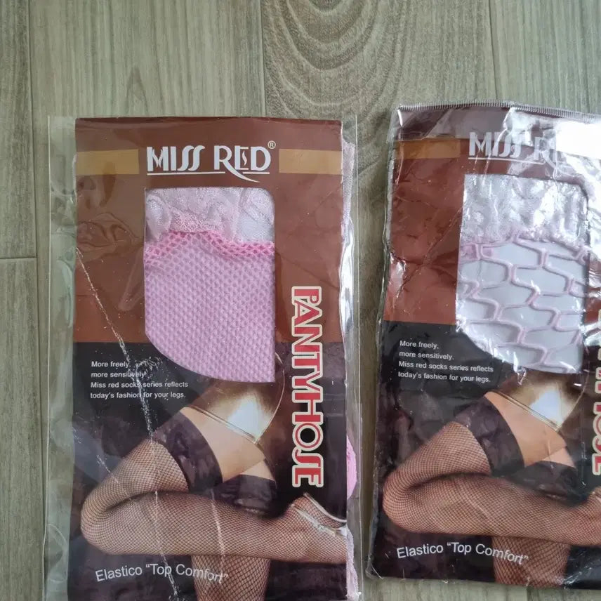 [BUNJANG] Miss Red Lace Garter Band Stockings Bundle Set / 수입 미스레드 칼라  망사 가터 밴드스타킹 3장 일괄