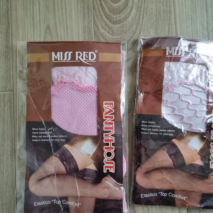 [BUNJANG] Miss Red Lace Garter Band Stockings Bundle Set / 수입 미스레드 칼라  망사 가터 밴드스타킹 3장 일괄
