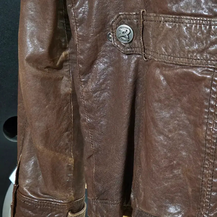 [BUNJANG] Buckaroo Brown Multi-Pocket Lambskin Jacket / 버커루 브라운 멀티포켓 양가죽 자켓