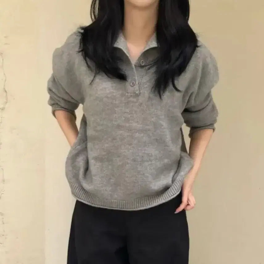 [BUNJANG] Two-Way Wool Collar Knit Sweater / [새제품] 투웨이 울 카라 니트