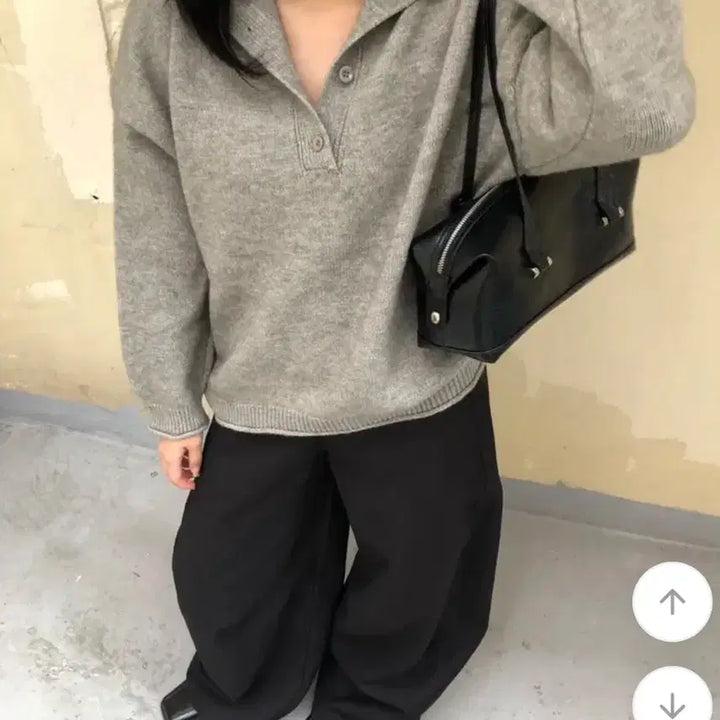 [BUNJANG] Two-Way Wool Collar Knit Sweater / [새제품] 투웨이 울 카라 니트