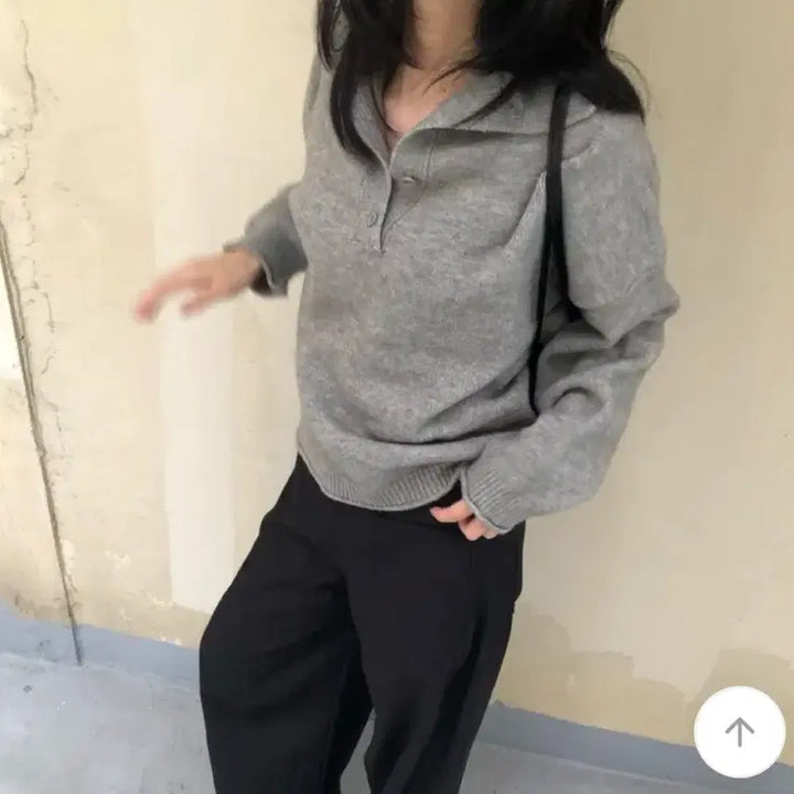 [BUNJANG] Two-Way Wool Collar Knit Sweater / [새제품] 투웨이 울 카라 니트