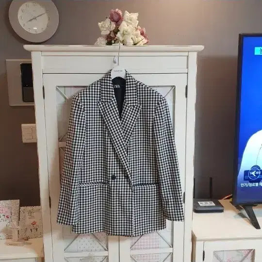 [BUNJANG] ZARA Gingham Check Spring Jacket / 자라 킹엄 봄자켓/55-정66
