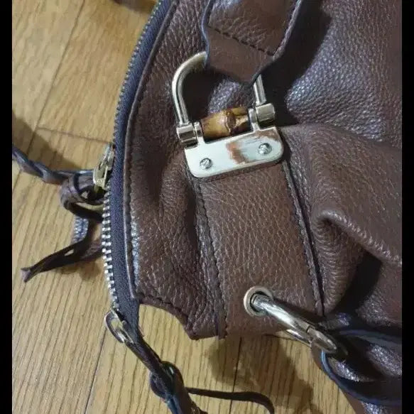 [BUNJANG] Brown Leather Shoulder Bag Tote / 브라운 천연가죽 숄더백 토트백