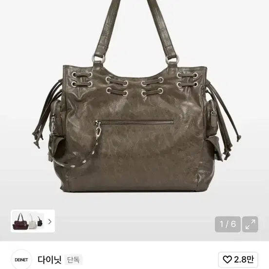 [BUNJANG] Dainit Stud Big Bag - Khaki / 다이닛 스터드 빅백 카키