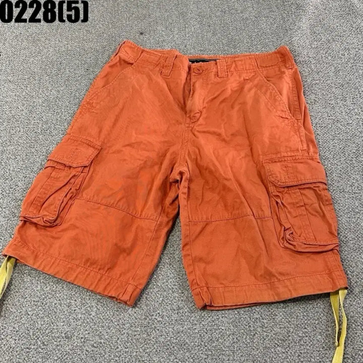 [BUNJANG] Clyde Orange Cargo Shorts 84 / 클라이드 오렌지색 카고 반바지84 0228