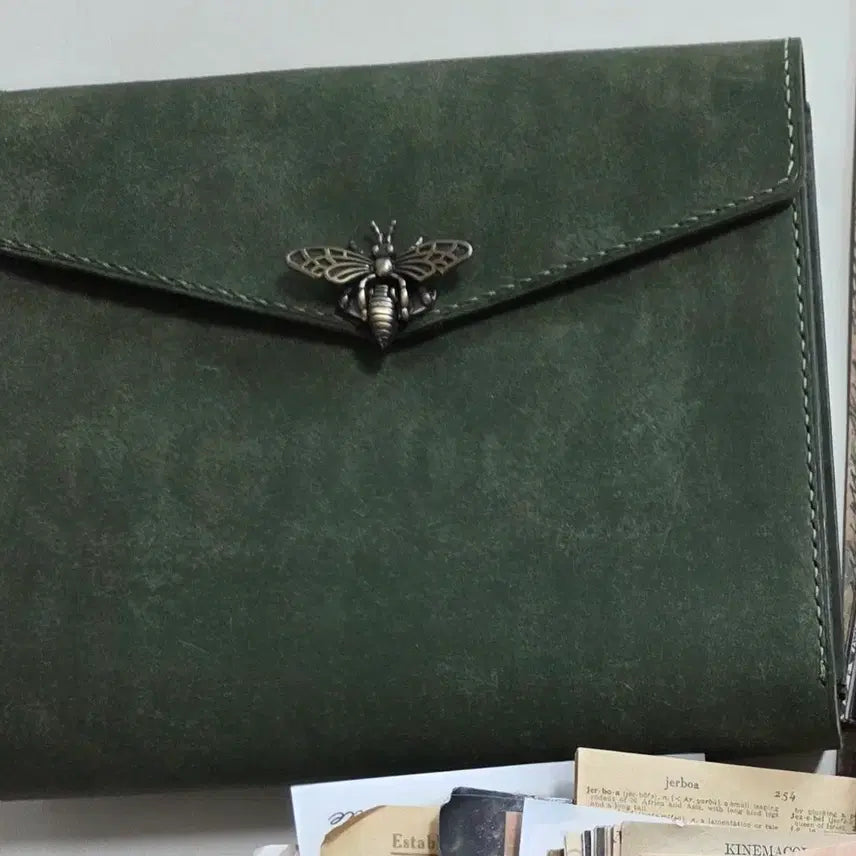 [BUNJANG] Accordion Leather Pouch / 아코디언 가죽 파우치