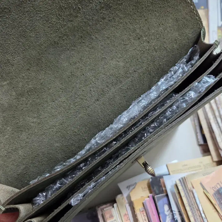 [BUNJANG] Accordion Leather Pouch / 아코디언 가죽 파우치