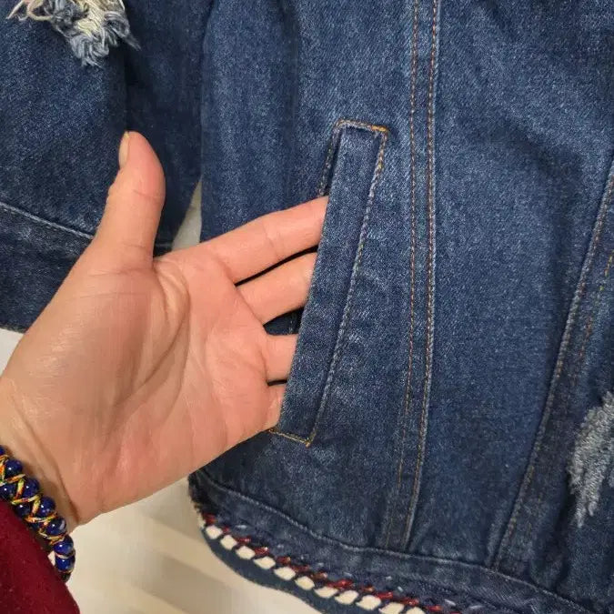 [BUNJANG] Vintage Denim Jacket / 데님 청자켓 데미지 빈티지 스타일