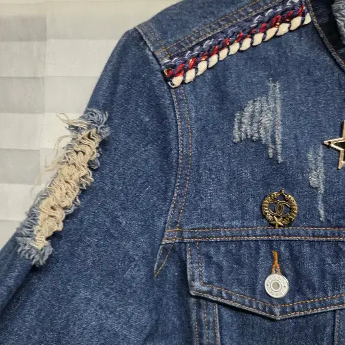 [BUNJANG] Vintage Denim Jacket / 데님 청자켓 데미지 빈티지 스타일