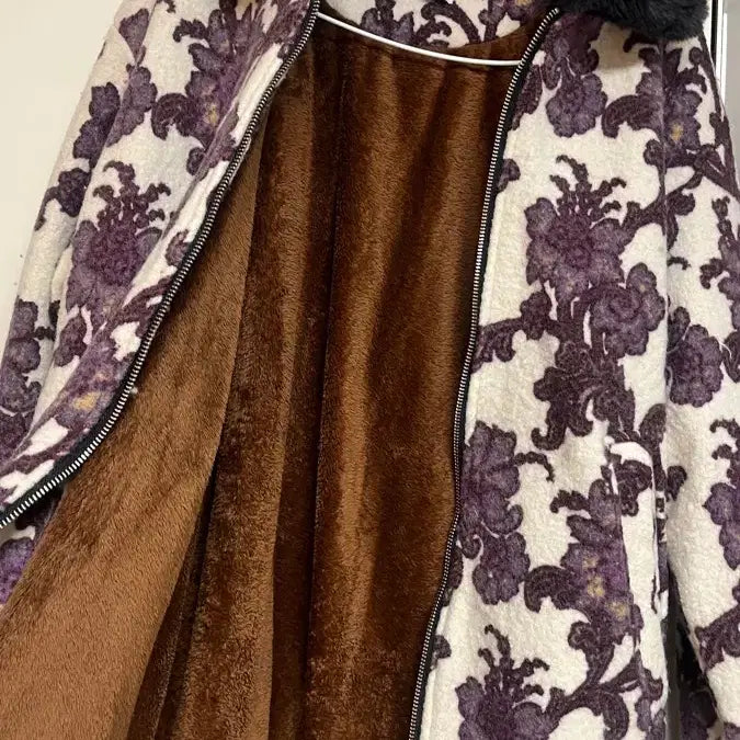 [BUNJANG] Youthbath Purple Flower Zip-up Jacket / 유스배스 퍼플 플라워 집업 자켓