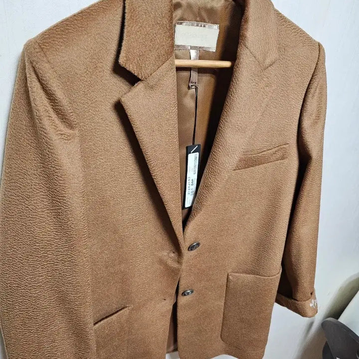 [BUNJANG] Cashmere Wool Blend Camel Brown Jacket (Size 55) / 여성코트 캐시미어 울 블렌드 카멜브라운 자켓(새상품/55)