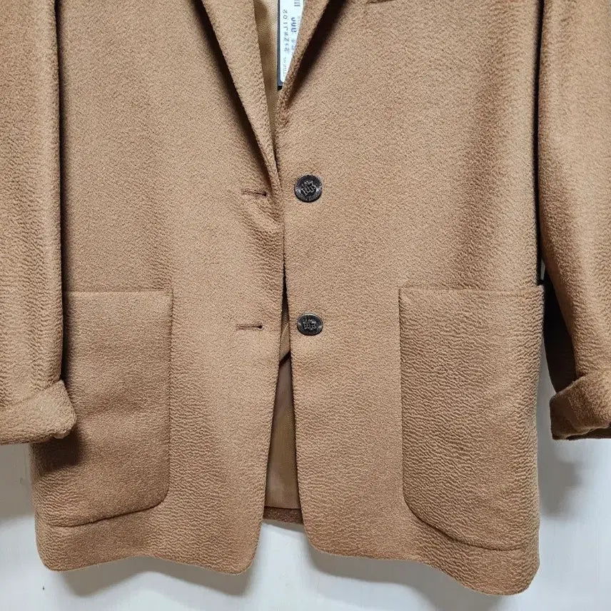 [BUNJANG] Cashmere Wool Blend Camel Brown Jacket (Size 55) / 여성코트 캐시미어 울 블렌드 카멜브라운 자켓(새상품/55)