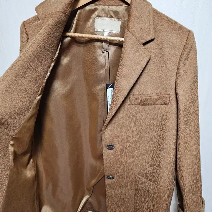 [BUNJANG] Cashmere Wool Blend Camel Brown Jacket (Size 55) / 여성코트 캐시미어 울 블렌드 카멜브라운 자켓(새상품/55)