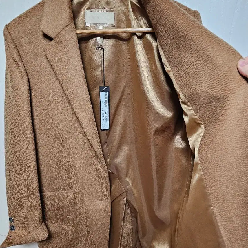 [BUNJANG] Cashmere Wool Blend Camel Brown Jacket (Size 55) / 여성코트 캐시미어 울 블렌드 카멜브라운 자켓(새상품/55)