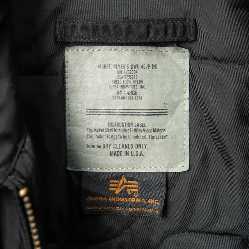 [BUNJANG] Alpha Industries CWU-45/P Flight Jacket / [115] 90s 알파인더스트리 USA 메이드 CWU-45/P 자켓