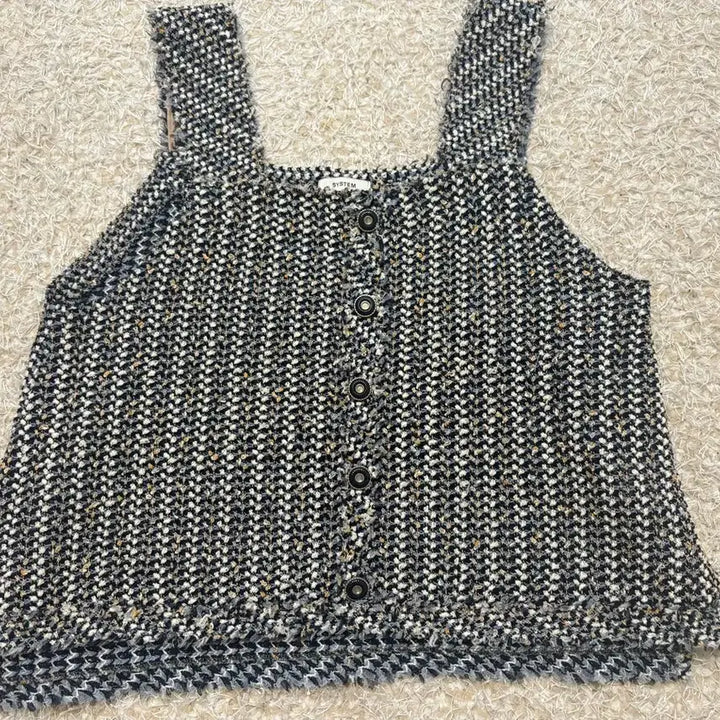 [BUNJANG] SYSTEM Tweed Sleeveless Blouse / SYSTEM 트위드 민소매 블라우스