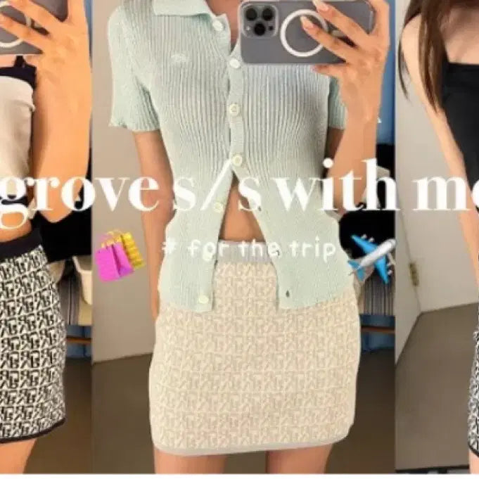 [BUNJANG] Grove Knit Mini Skirt / 그로브 니트 스커트