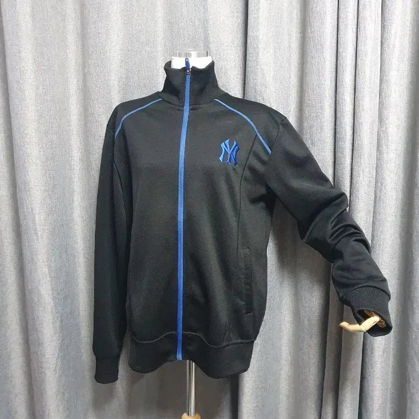 [BUNJANG] MLB Black Jersey Zip-up / MLB 블랙 저지집업