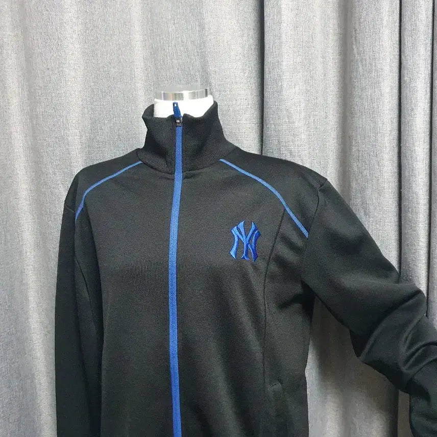 [BUNJANG] MLB Black Jersey Zip-up / MLB 블랙 저지집업