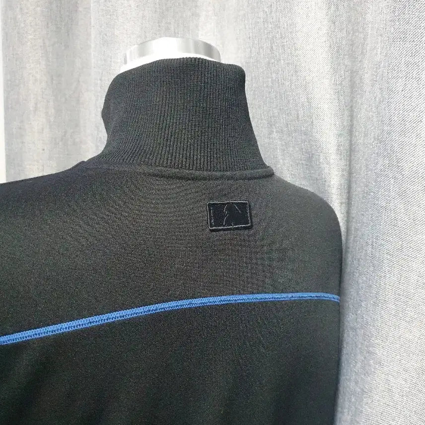 [BUNJANG] MLB Black Jersey Zip-up / MLB 블랙 저지집업