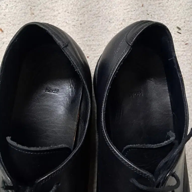 [BUNJANG] Kinchi 808 Leather Derby Shoes / 킨치 블랙 가죽 더비 슈즈 808