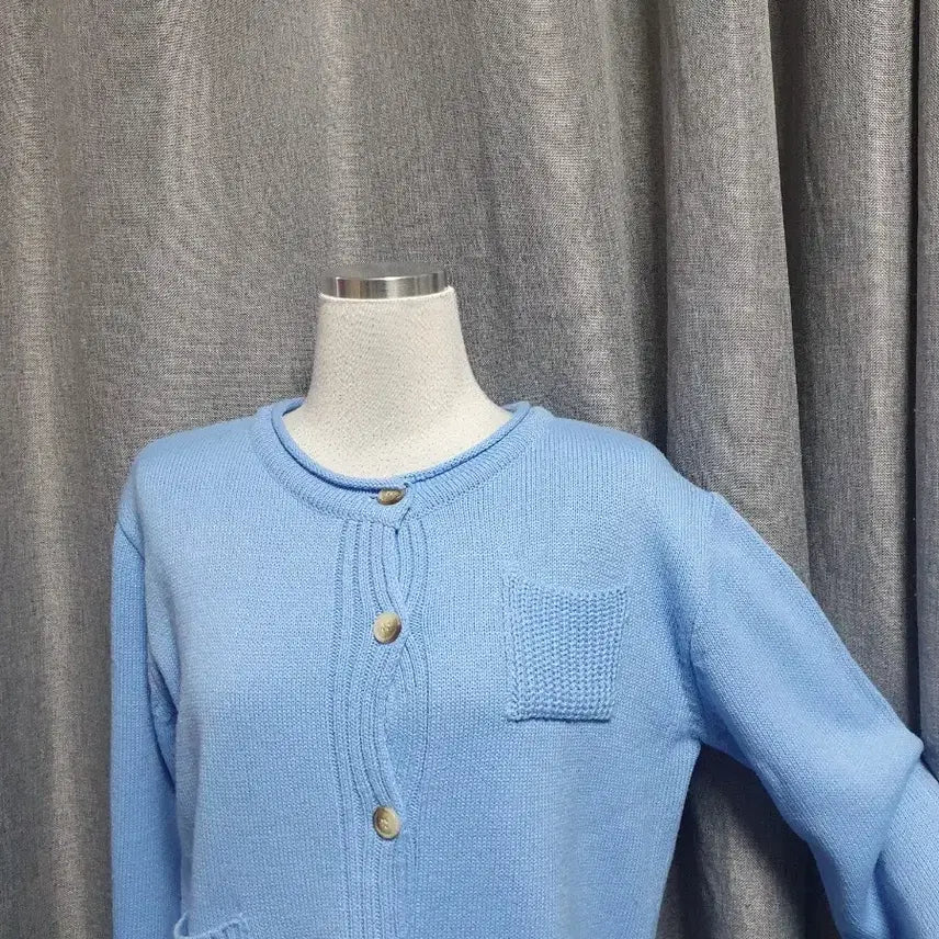 [BUNJANG] Blue Pocket Cardigan / 블루 포켓 가디건