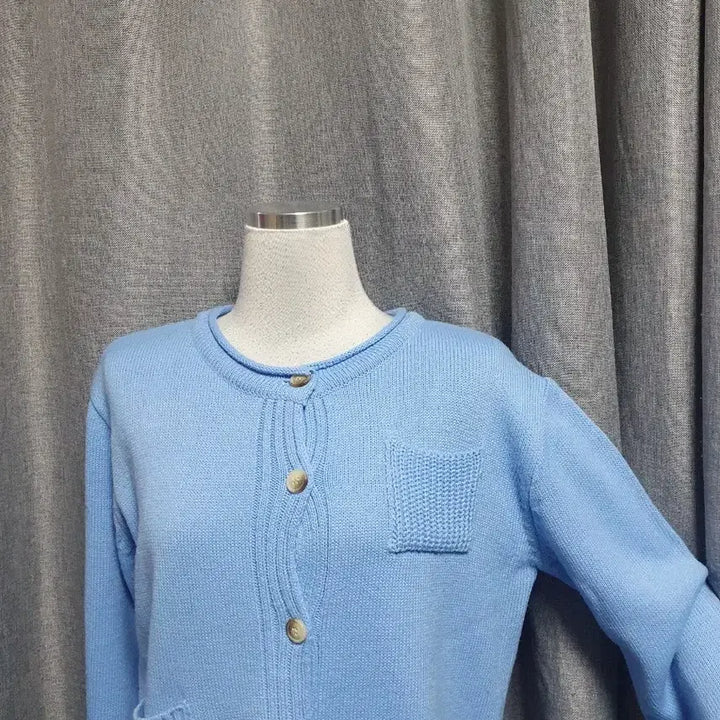 [BUNJANG] Blue Pocket Cardigan / 블루 포켓 가디건