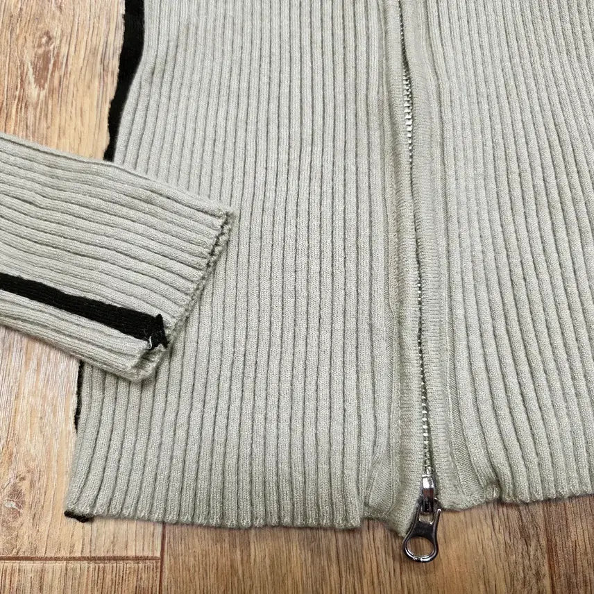 [BUNJANG] Porta Ribbed Knit Zip-up Jacket / 더포르타(Porta) 라인 리브드 니트집업 55-66 새상품