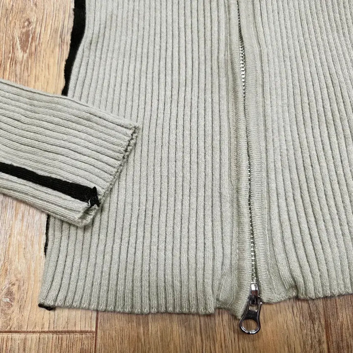 [BUNJANG] Porta Ribbed Knit Zip-up Jacket / 더포르타(Porta) 라인 리브드 니트집업 55-66 새상품