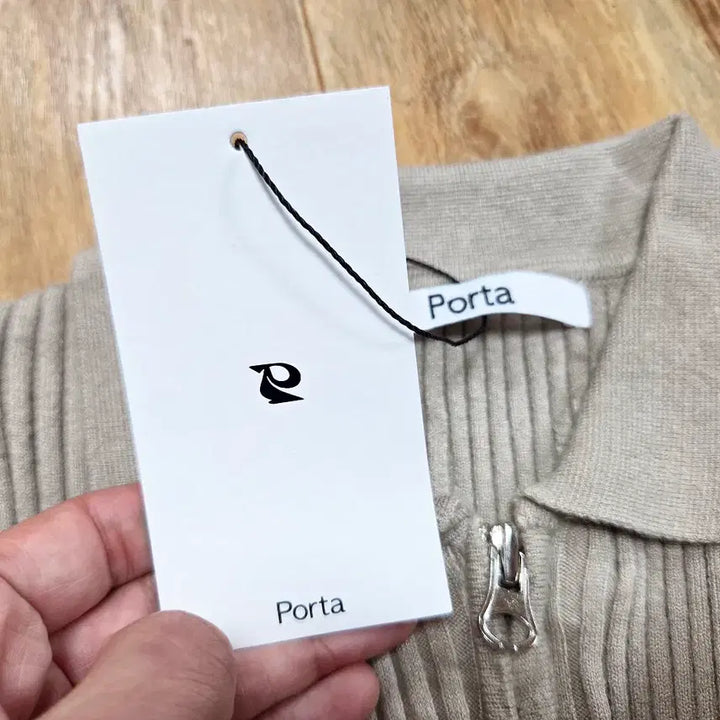 [BUNJANG] Porta Ribbed Knit Zip-up Jacket / 더포르타(Porta) 라인 리브드 니트집업 55-66 새상품