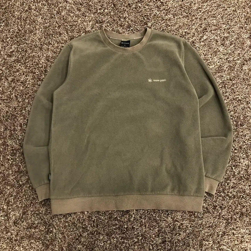 [BUNJANG] Snowpeak Fleece Pullover Sweatshirt / 95 스노우피크 플리스 풀오버 맨투맨
