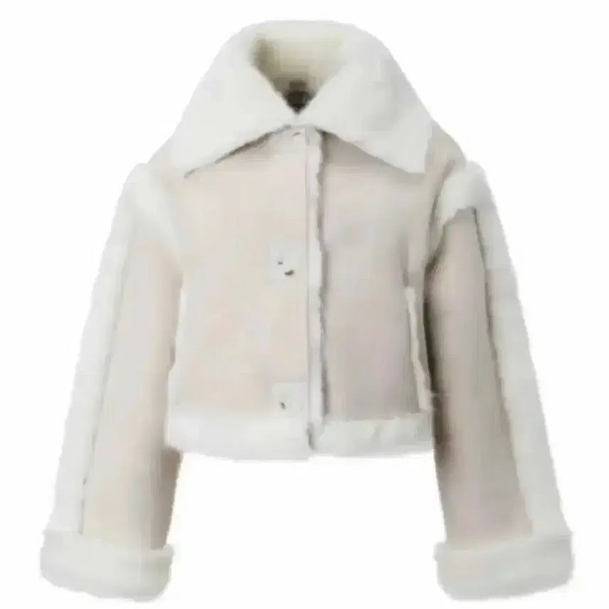 [BUNJANG] 3.times 21FW Bunnyfur Mouton Ivory Pink / 쓰리타임즈 21fw 버니퍼 무스탕 아이보리 핑크