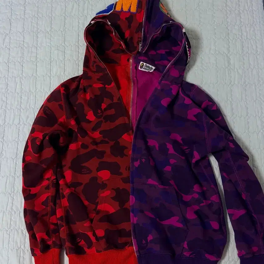 [BUNJANG] BAPE Separate Camo Hoodie Jacket / 베이프 세퍼레이트 카모 후드집업