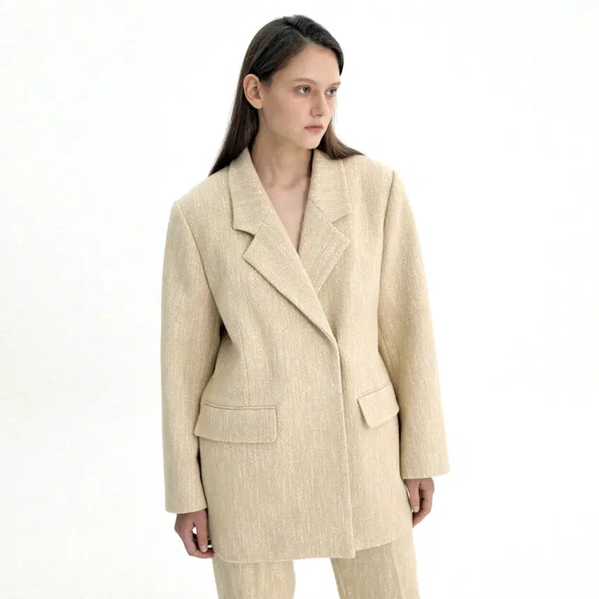 [BUNJANG] UIJI Wool Blend Suit Jacket / 유아이제이아이(UIJI) 울 블렌드 슈트자켓 프리사이즈