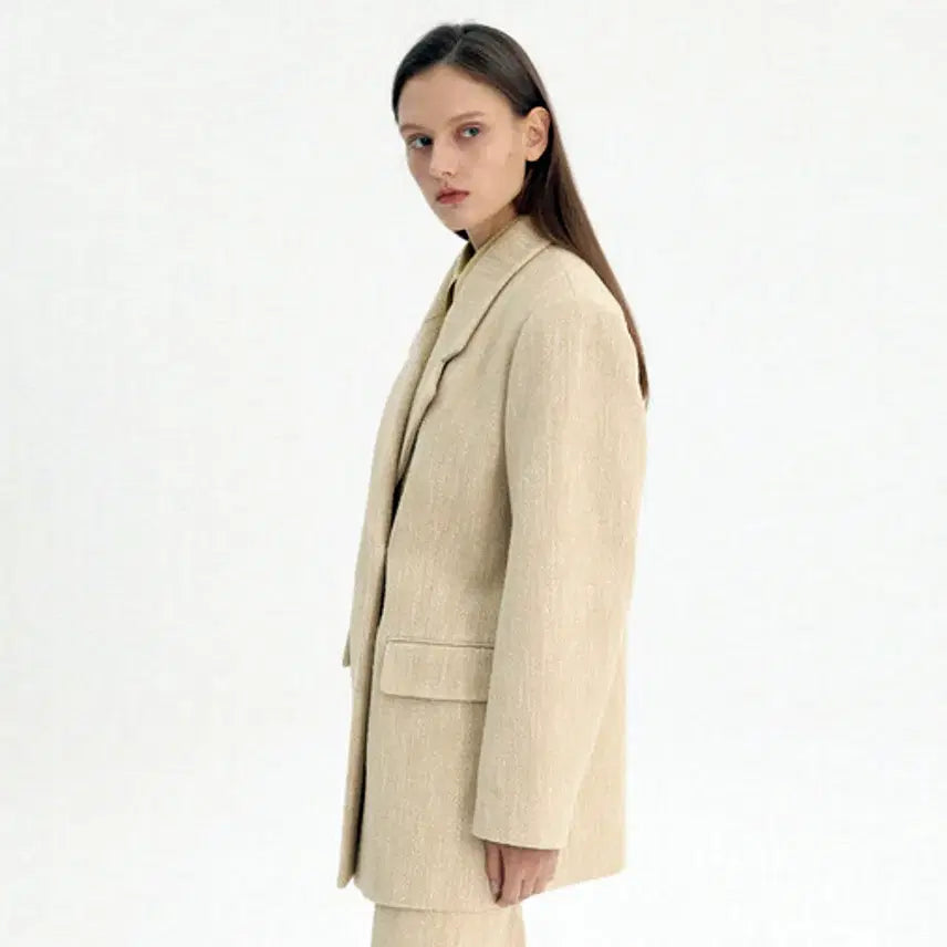 [BUNJANG] UIJI Wool Blend Suit Jacket / 유아이제이아이(UIJI) 울 블렌드 슈트자켓 프리사이즈