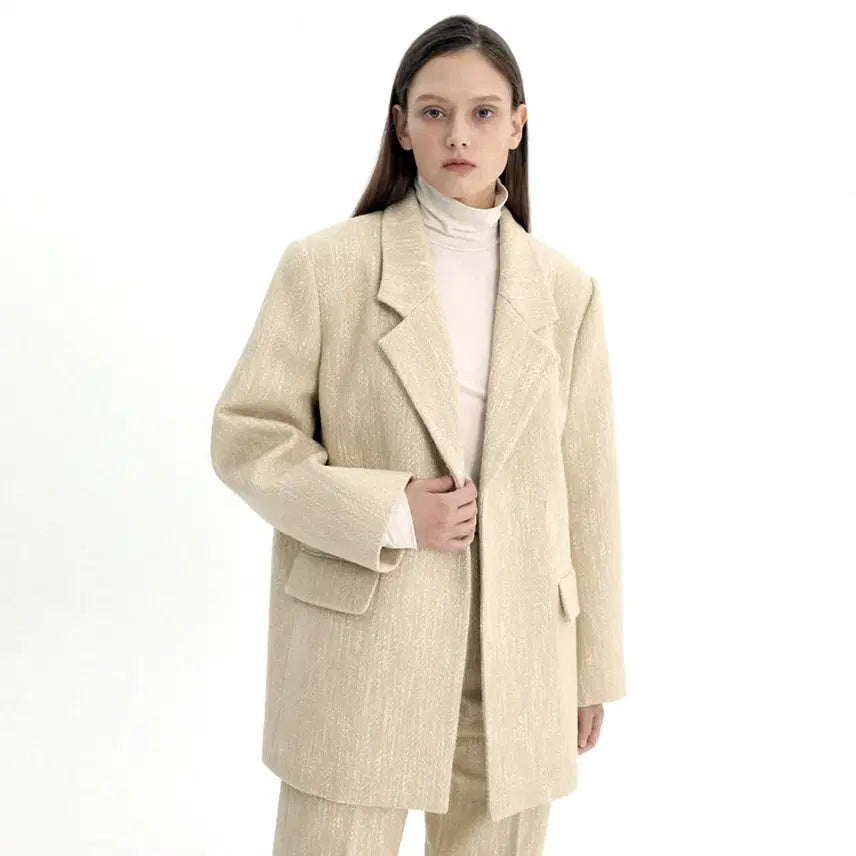 [BUNJANG] UIJI Wool Blend Suit Jacket / 유아이제이아이(UIJI) 울 블렌드 슈트자켓 프리사이즈