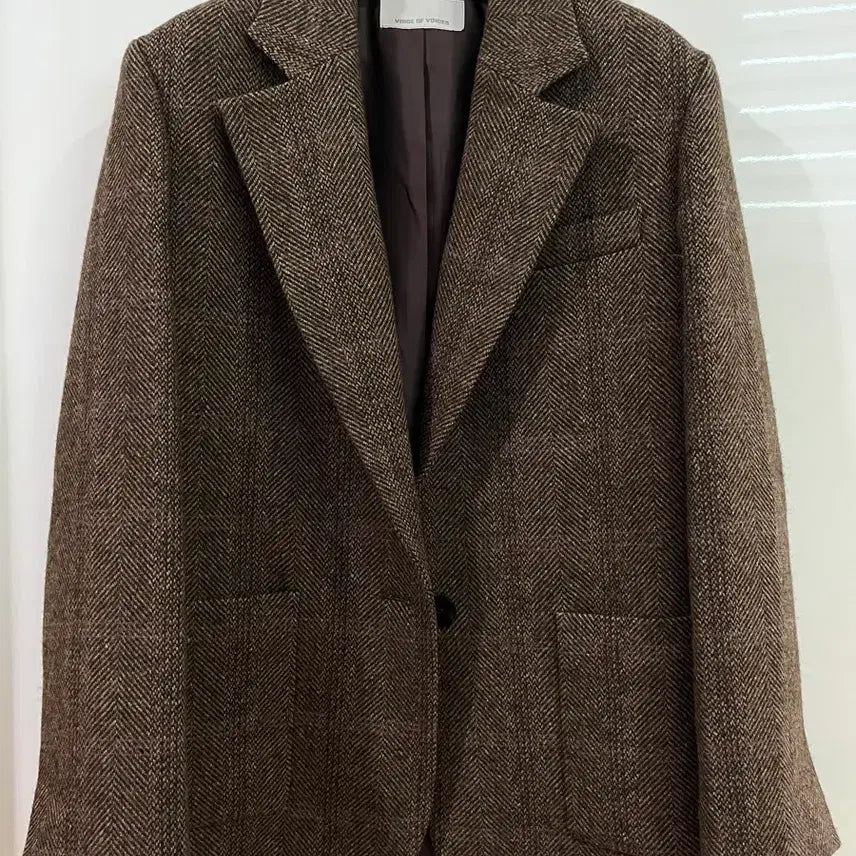 [BUNJANG] VOV Wool Blend Jacket - Brown - Size 55 / (무배)보브 VOV 울 블랜드 자켓 55 브라운