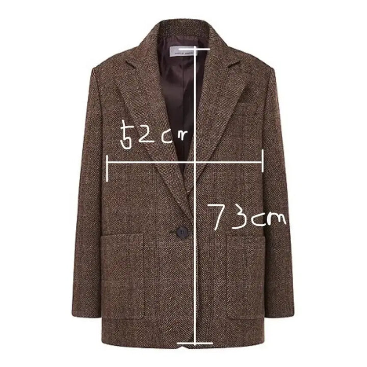 [BUNJANG] VOV Wool Blend Jacket - Brown - Size 55 / (무배)보브 VOV 울 블랜드 자켓 55 브라운