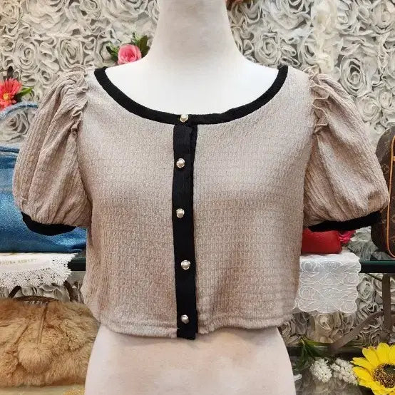 [BUNJANG] GRL Crop Blouse / GRL 크롭 블라우스 (55 66 77)