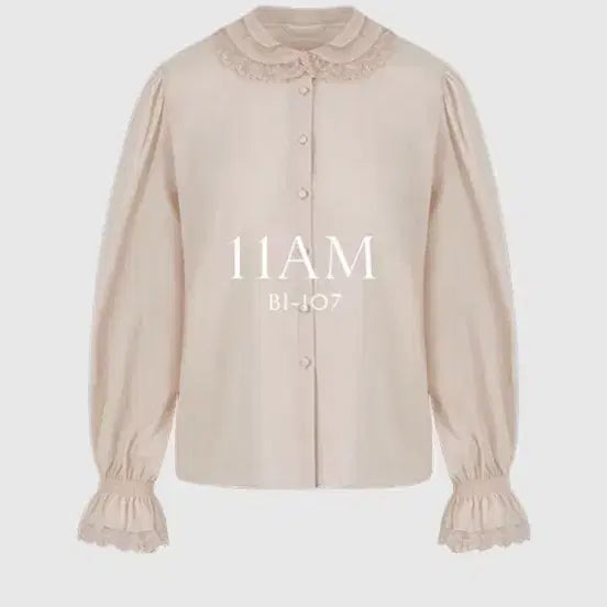 [BUNJANG] 11am BL 107 Beige Blouse / 11am 제작블라우스 (11am bl 107)
