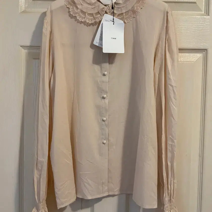 [BUNJANG] 11am BL 107 Beige Blouse / 11am 제작블라우스 (11am bl 107)