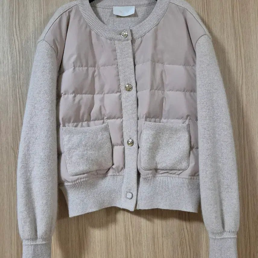 [BUNJANG] SJSJ Goose Down Knit Jacket / 한섬 sjsj 구스 니트자켓55~66